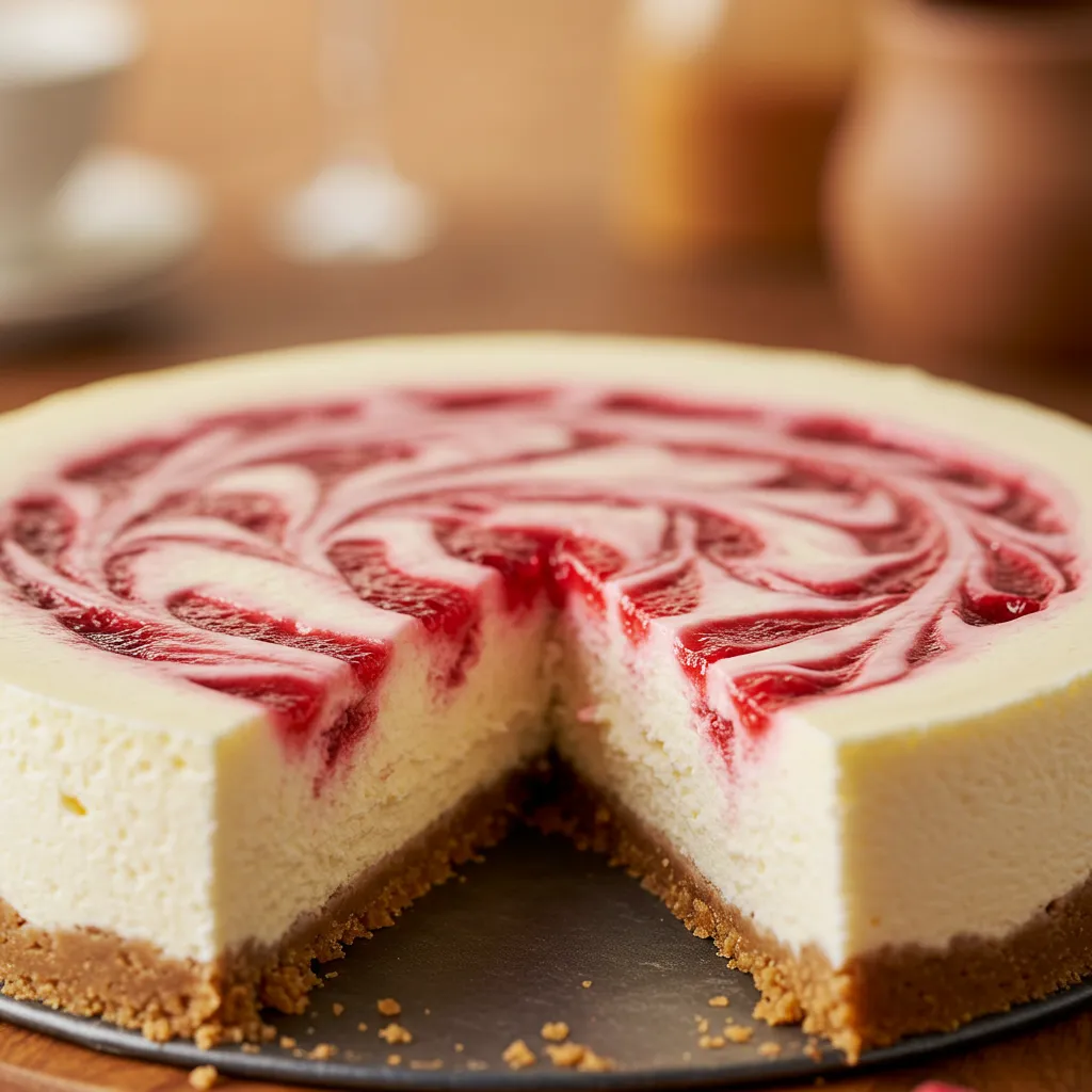 Divine Raspberry Swirl Cheesecake Heaven